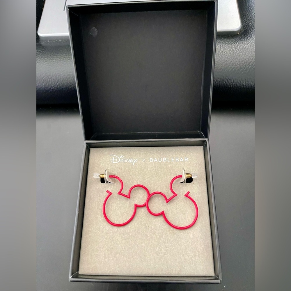 Bubblebar x Disney Mickey Mouse shaped earrings.